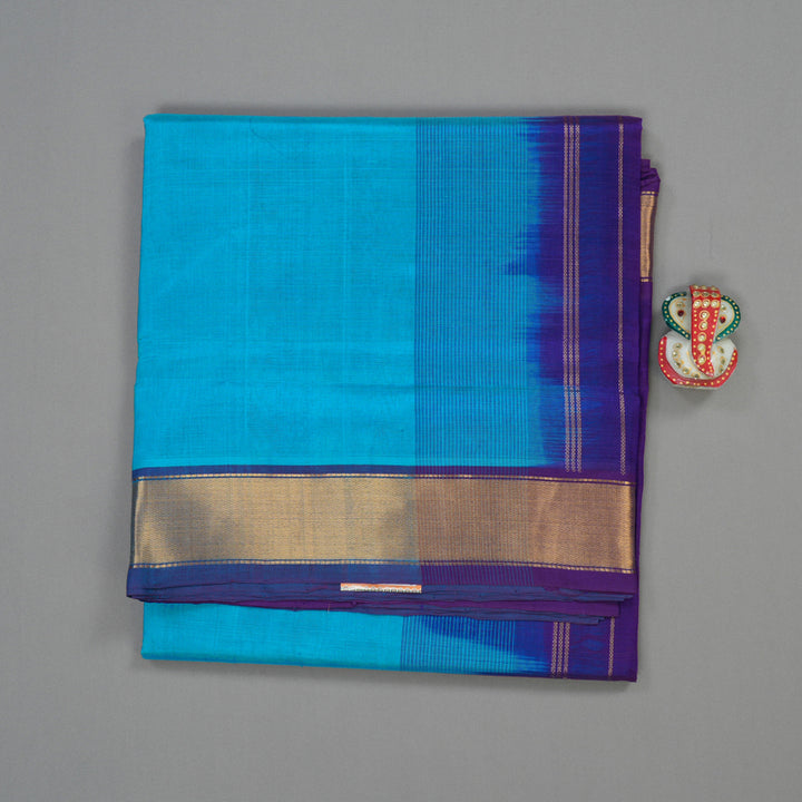 Hayagrivas Pure Silk Cotton Saree in Refreshing Aqua Blue HBE440G1-16