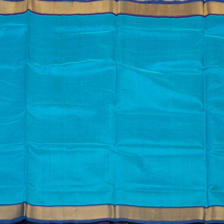 Hayagrivas Pure Silk Cotton Saree in Refreshing Aqua Blue HBE440G1-16