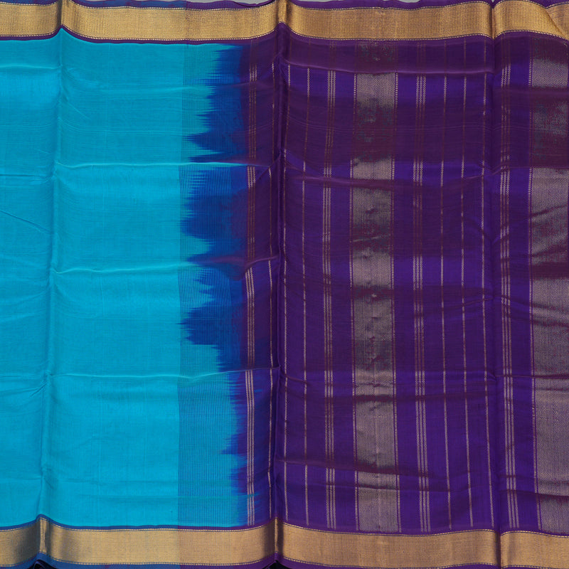 Hayagrivas Pure Silk Cotton Saree in Refreshing Aqua Blue HBE440G1-16