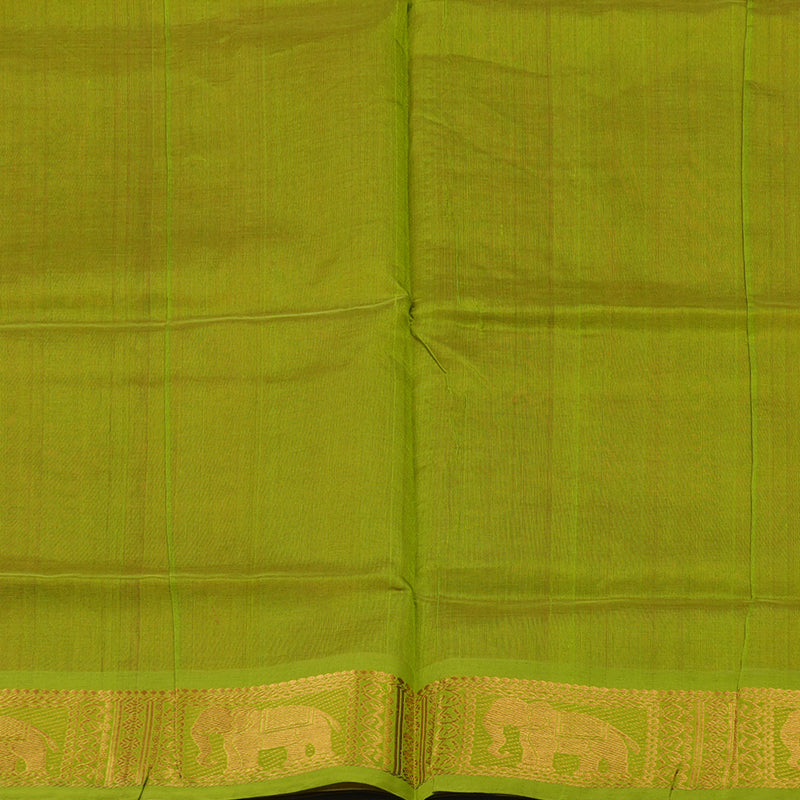 Hayagrivas Pure Silk Cotton Saree in Subtle Red with Apple Green HBE440G1-5