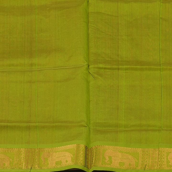 Hayagrivas Pure Silk Cotton Saree in Subtle Red with Apple Green HBE440G1-5