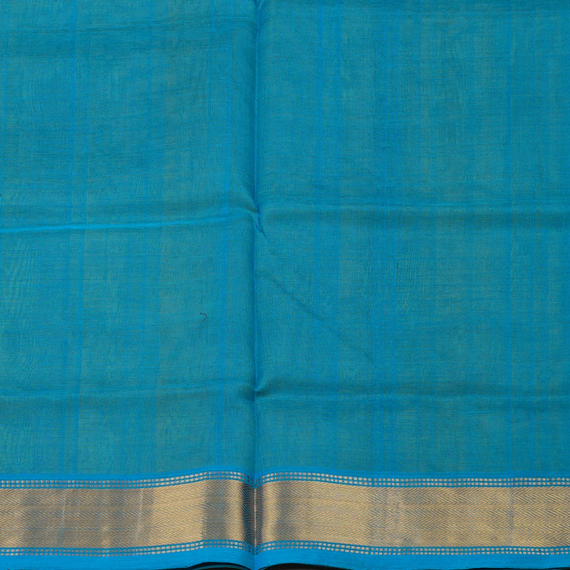 Hayagrivas Pure Silk Cotton Saree in Parrot Green with Aqua Blue HBE440G1-9