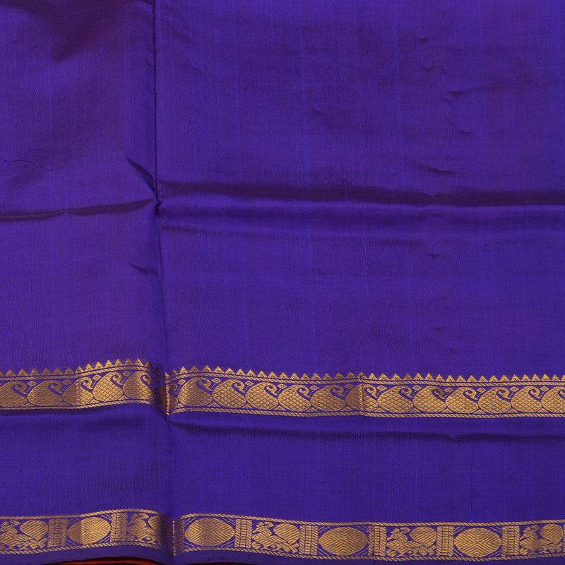 Hayagrivas Pure Silk Cotton Saree in Bright Pink with Royal Blue HBE440G2-5