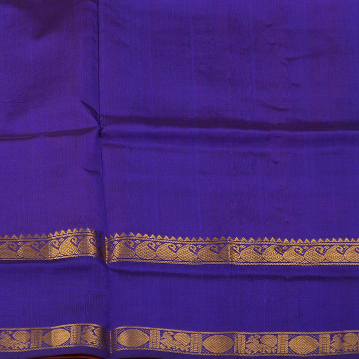 Hayagrivas Pure Silk Cotton Saree in Bright Pink with Royal Blue HBE440G2-5