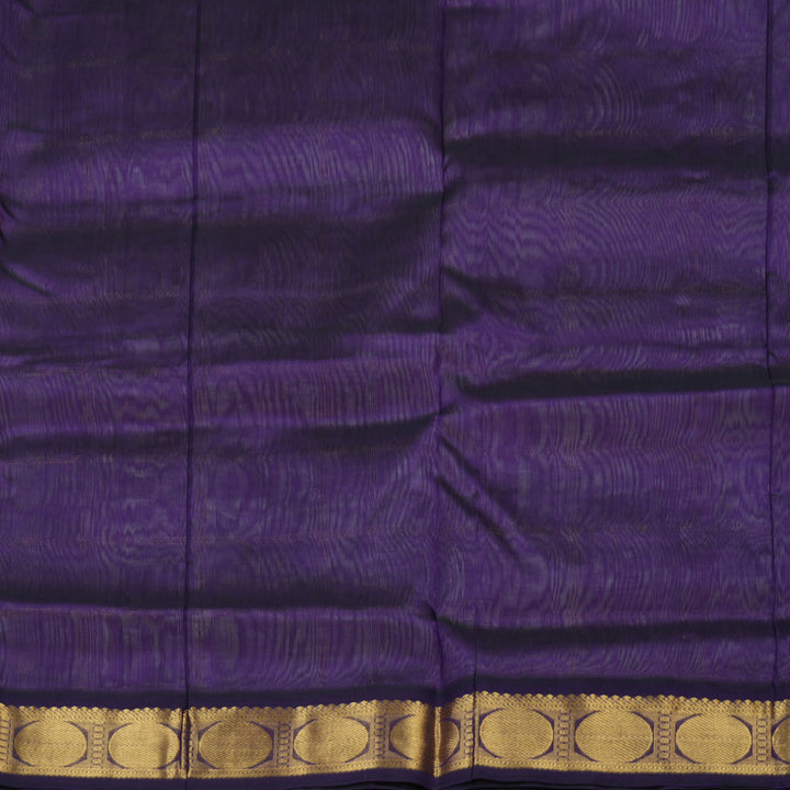 Hayagrivas Handloom Pure Silk Cotton Saree in Lilac with Purple Jari Checks KBE446E11-7