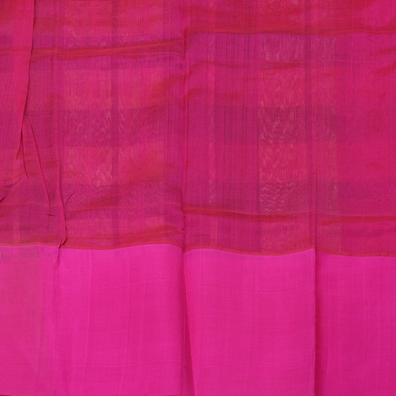 Hayagrivas Multicolour Pure Silk Cotton Saree with Rani Pink Border HBE462H7-15