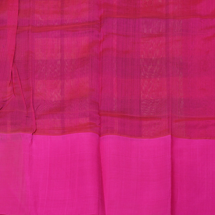 Hayagrivas Multicolour Pure Silk Cotton Saree with Rani Pink Border HBE462H7-15
