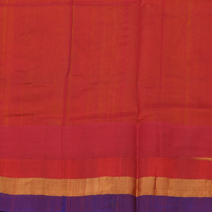 Hayagrivas Pure Silk Cotton Bright Yellow Saree with Blue Border HBE462H7-34