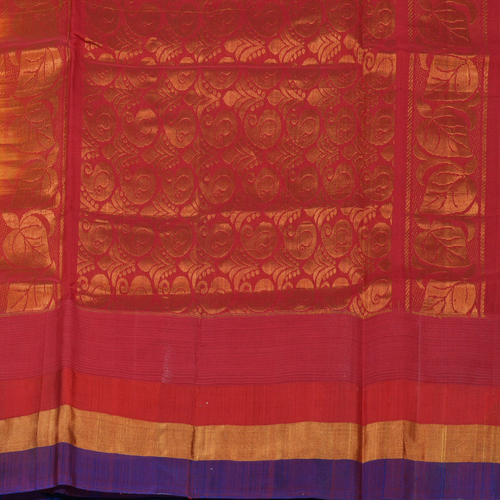 Hayagrivas Pure Silk Cotton Bright Yellow Saree with Blue Border HBE462H7-34