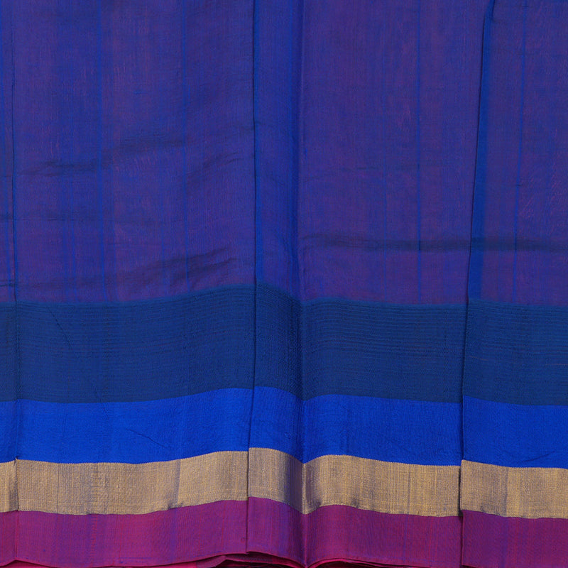 Hayagrivas Orange Pure Silk Cotton Saree with Multicolour Border HBE462H7-36