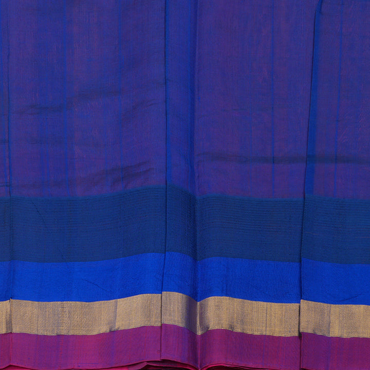 Hayagrivas Orange Pure Silk Cotton Saree with Multicolour Border HBE462H7-36