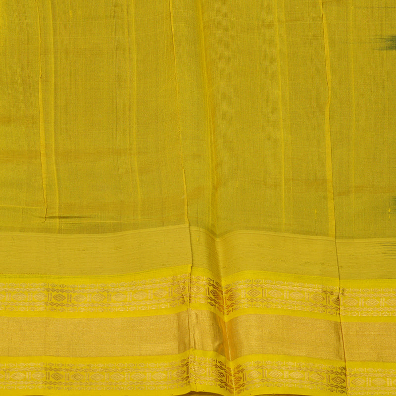 Hayagrivas Araku Brown Pure Silk Cotton Saree with Lemon Yellow Border HBE462H7-51