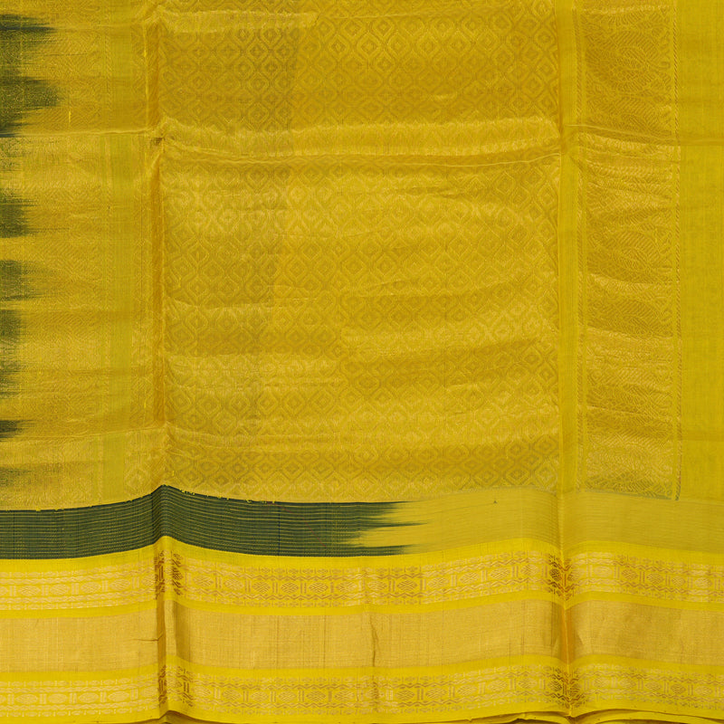 Hayagrivas Araku Brown Pure Silk Cotton Saree with Lemon Yellow Border HBE462H7-51