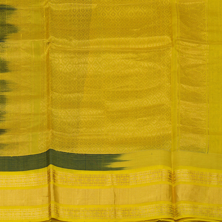Hayagrivas Araku Brown Pure Silk Cotton Saree with Lemon Yellow Border HBE462H7-51