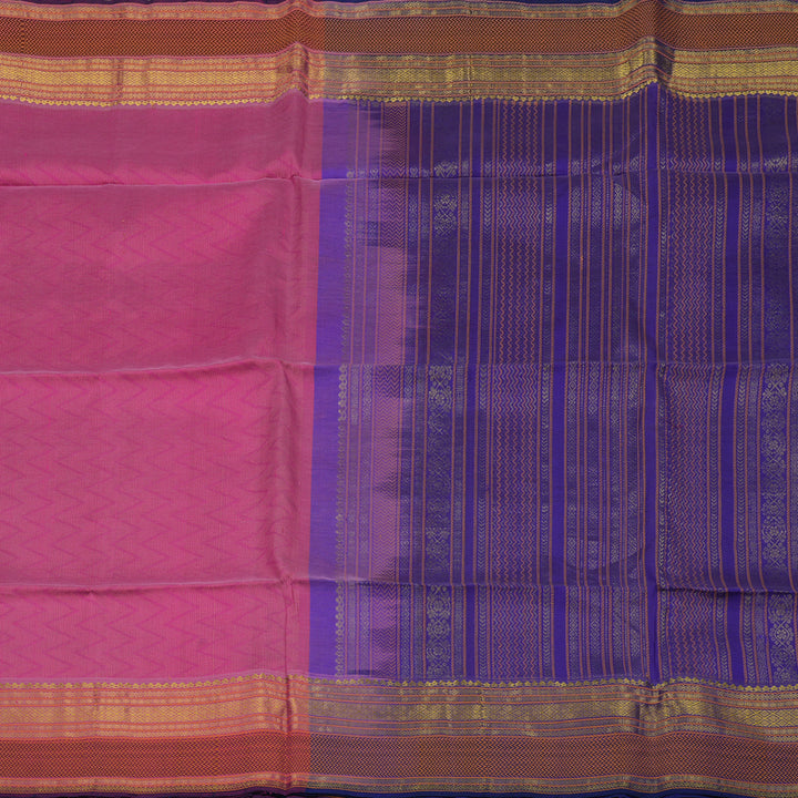 Hayagrivas Pure Kora Silk Cotton Saree in Pink HBE583H2-37