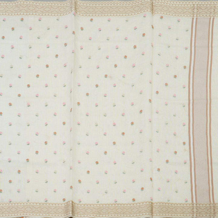 Hayagrivas Handloom Pure cotton saree in Half white HBE82D4-10