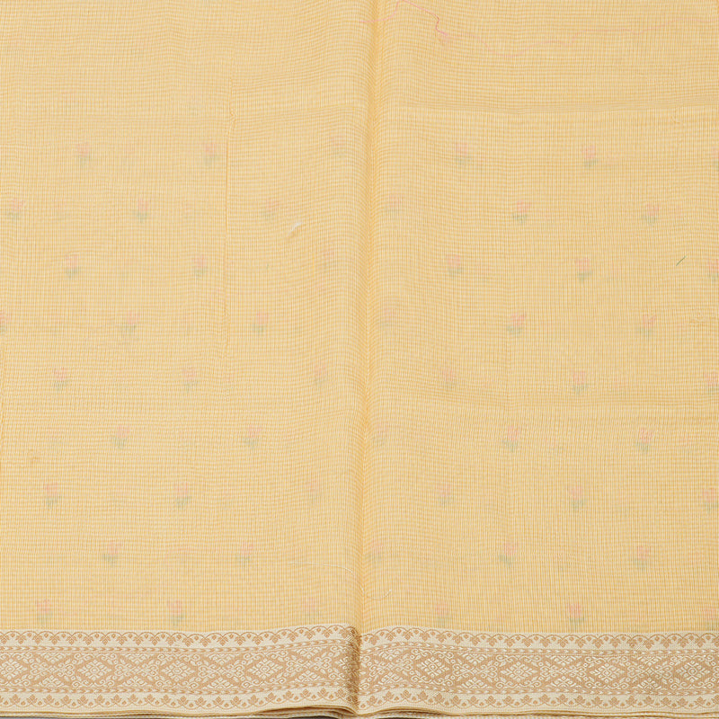 Hayagrivas Handloom Fancy Cotton Saree in Lively Yellow HBE82D4-12