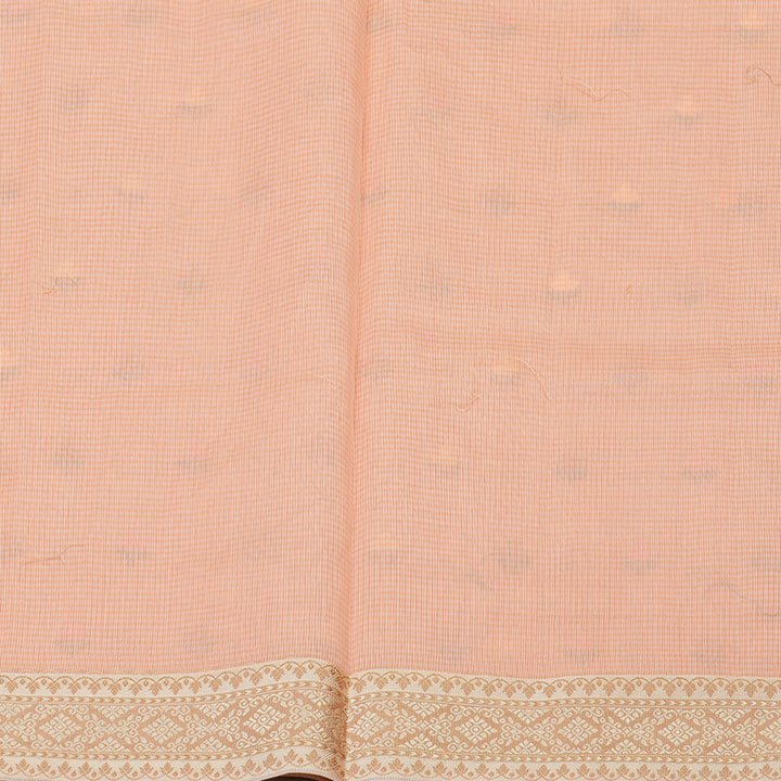 Hayagrivas Handloom Fancy Cotton Saree in Invigorating Peach Pink HBE82D4-13