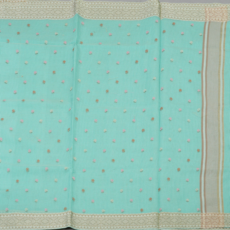 Hayagrivas Handloom Fancy Cotton Saree in Charming Sky Blue HBE82D4-14
