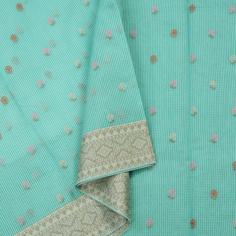 Hayagrivas Handloom Fancy Cotton Saree in Charming Sky Blue HBE82D4-14