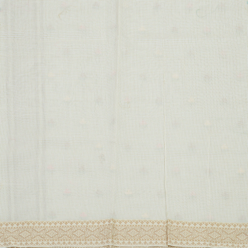 Hayagrivas Handloom pure cotton saree in Delicate half white HBE82D4-5