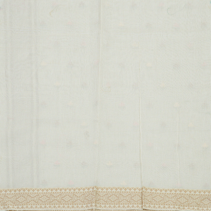 Hayagrivas Handloom pure cotton saree in Delicate half white HBE82D4-5