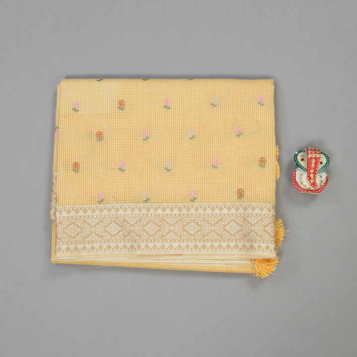 Hayagrivas Handloom Fancy Cotton Saree Buttery Yellow HBE82D4-6