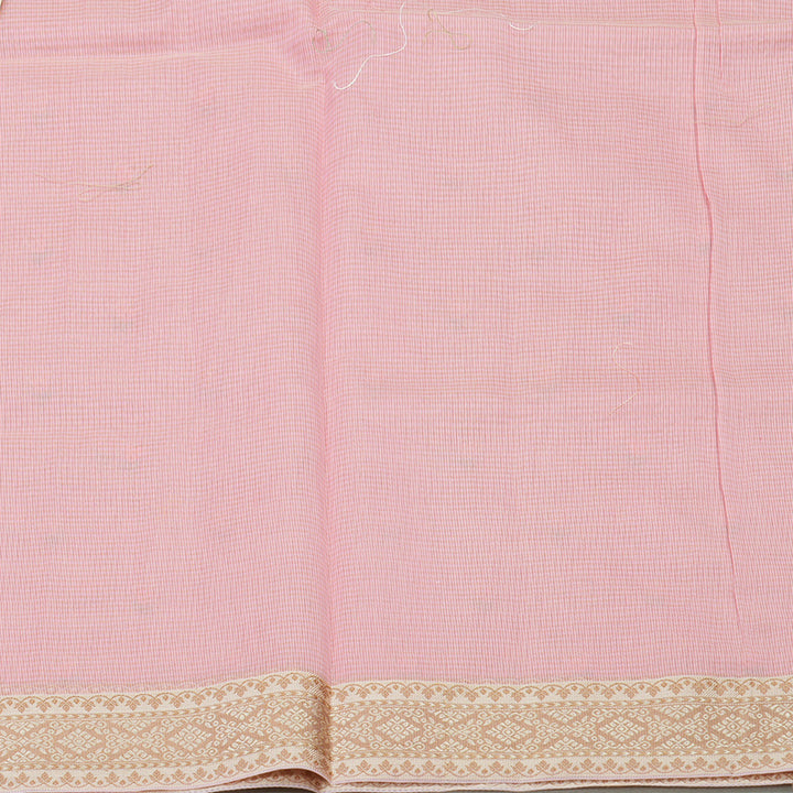 Hayagrivas Handloom Fancy Cotton Saree in Blush-toned Baby Pink HBE82D4-8