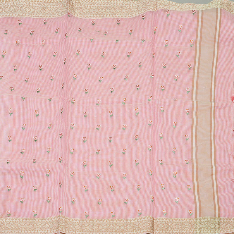 Hayagrivas Handloom Fancy Cotton Saree in Blush-toned Baby Pink HBE82D4-8