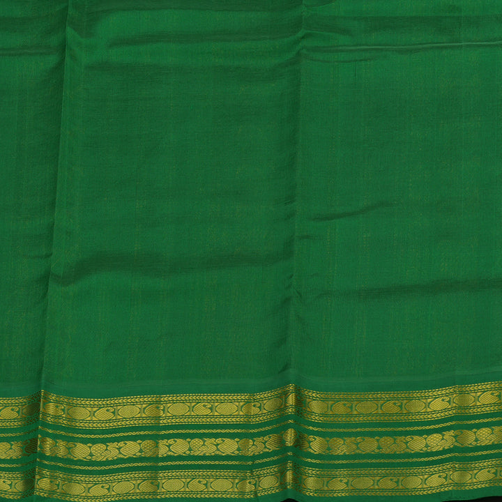 Hayagrivas Pista Green Pure Printed Silk Cotton Saree with Green Border HBE839J10-1
