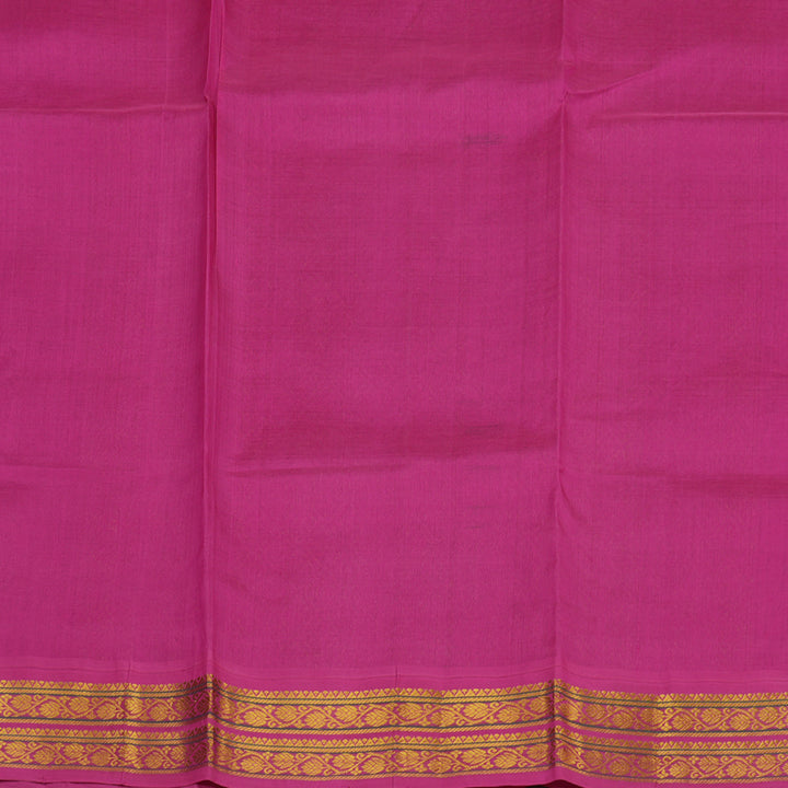 Hayagrivas Half White Pure Printed Silk Cotton Saree HBE839J10-2