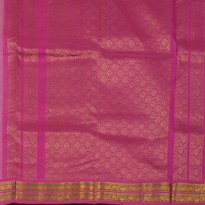 Hayagrivas Half White Pure Printed Silk Cotton Saree HBE839J10-2