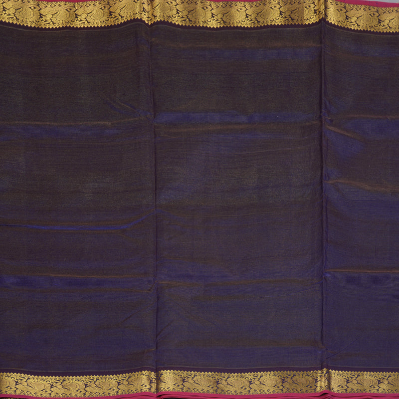 Hayagrivas Midnight Blue Ten Yards Pure Silk Cotton Saree HBE839J3-16