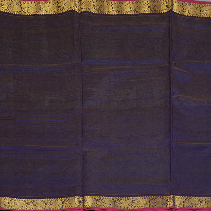 Hayagrivas Midnight Blue Ten Yards Pure Silk Cotton Saree HBE839J3-16