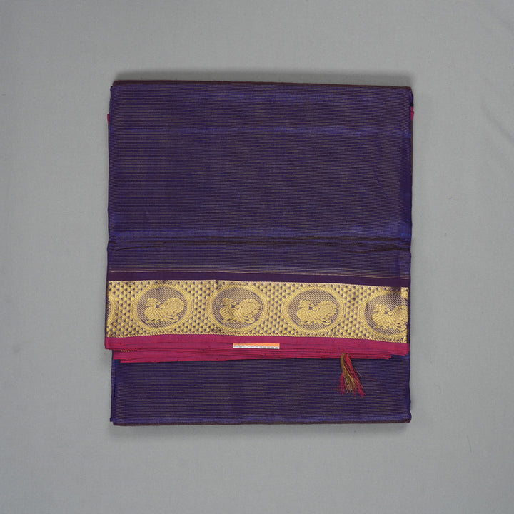 Hayagrivas Purple Ten Yards Pure Silk Cotton Saree HBE839J3-8