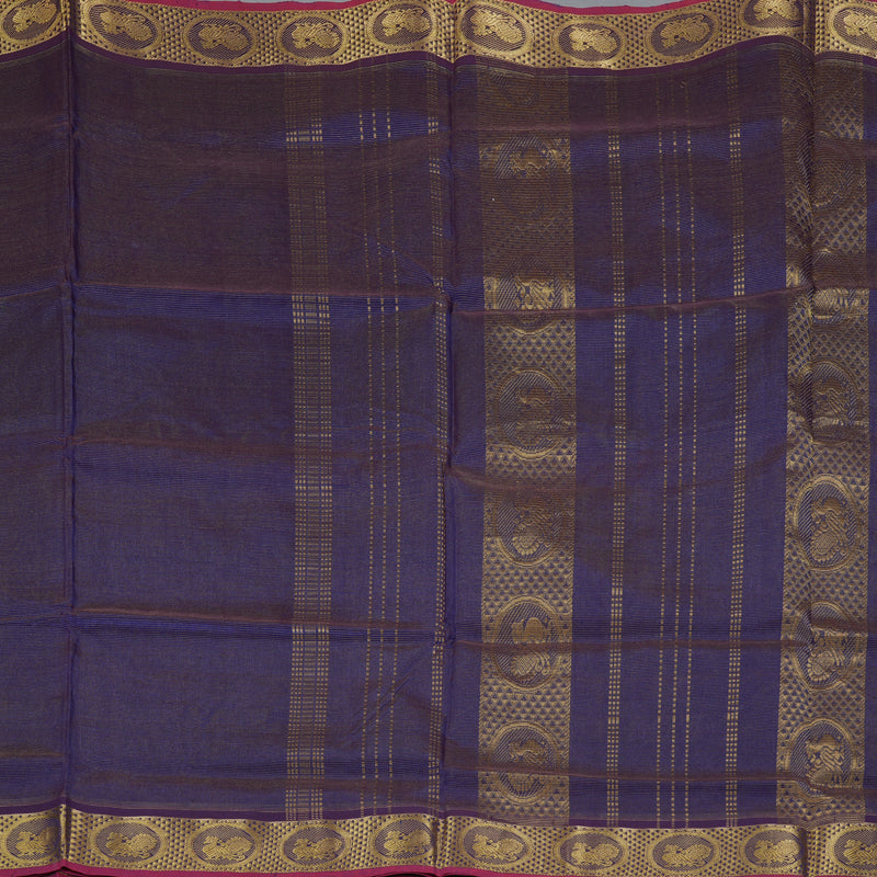 Hayagrivas Purple Ten Yards Pure Silk Cotton Saree HBE839J3-8