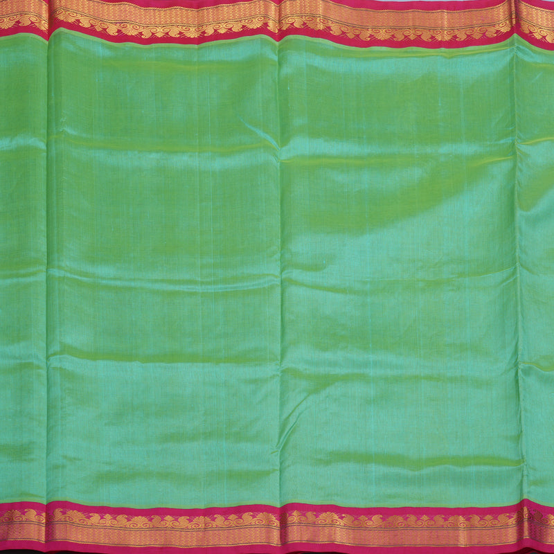 Hayagrivas Mint Green Pure Ten Yards Silk Cotton Saree HBE839J5-3