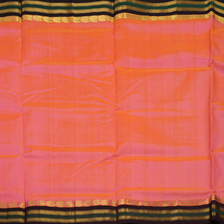 Hayagrivas Bright Orangish Pink Pure Ten Yards Silk Cotton Saree HBE839J6-3