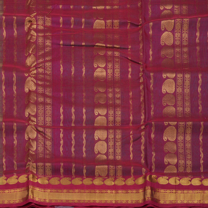 Hayagrivas Sky Blue Pure Ten Yards Silk Cotton Saree HBE839J7-1