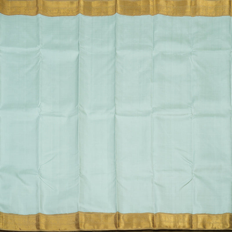 Hayagrivas Handloom Powder Blue Kanjivaram Silk Saree with Golden Beige Border HBE869J1-1