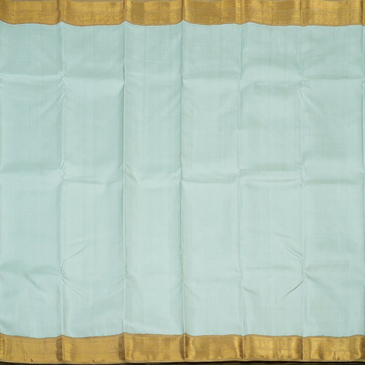 Hayagrivas Handloom Powder Blue Kanjivaram Silk Saree with Golden Beige Border HBE869J1-1