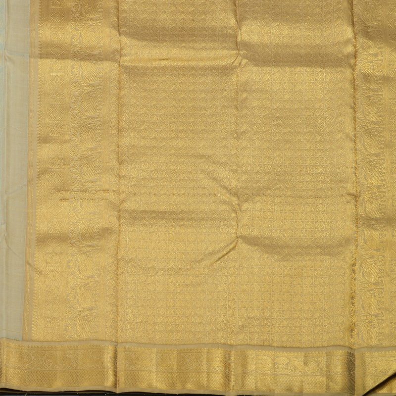 Hayagrivas Handloom Powder Blue Kanjivaram Silk Saree with Golden Beige Border HBE869J1-1