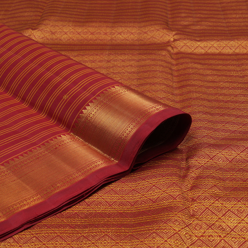 Hayagrivas Handloom Maroon Kanjivaram Silk Saree HBE870J3-1