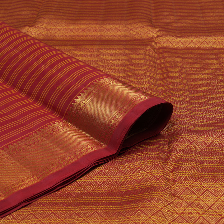 Hayagrivas Handloom Maroon Kanjivaram Silk Saree HBE870J3-1