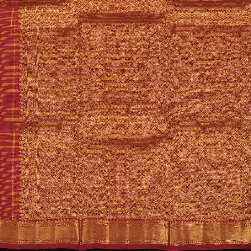 Hayagrivas Handloom Maroon Kanjivaram Silk Saree HBE870J3-1