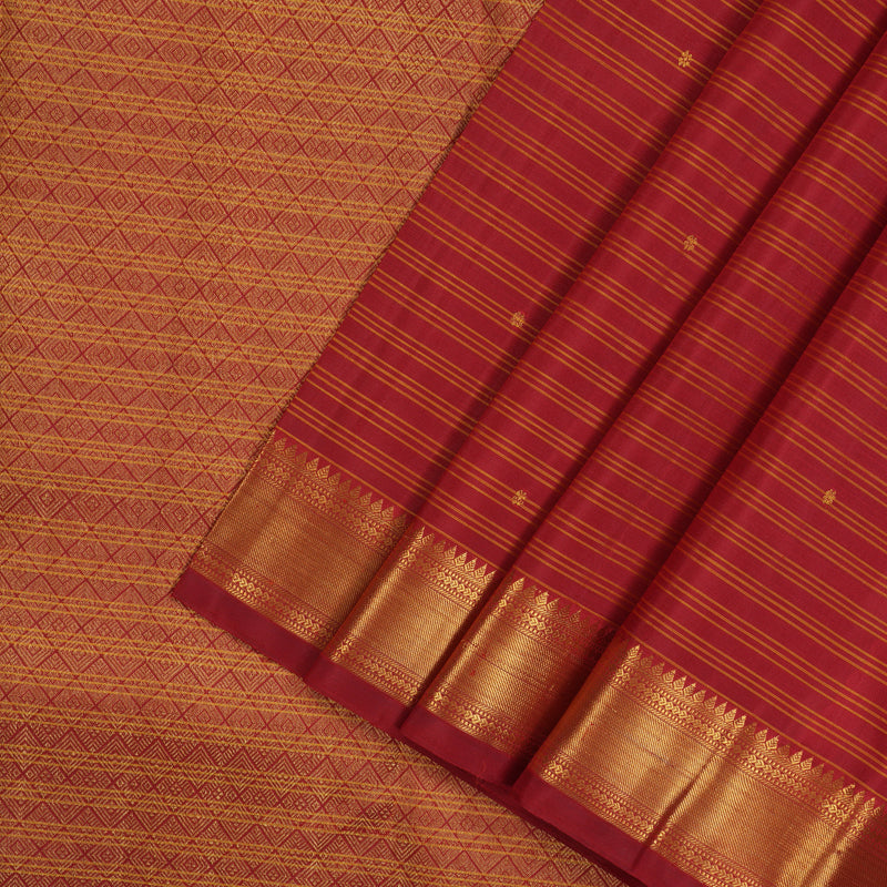 Hayagrivas Handloom Maroon Kanjivaram Silk Saree HBE870J3-1