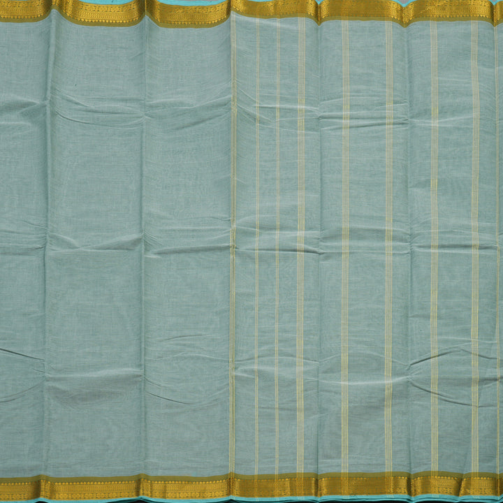 Hayagrivas Handloom Pure Cotton saree in Mint Blue HBE87D1-2