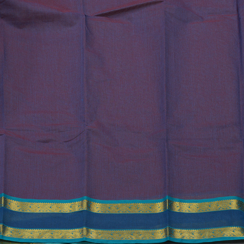 Hayagrivas Handloom Pure Cotton Saree in Light Brown with Purple HBE87D1-31