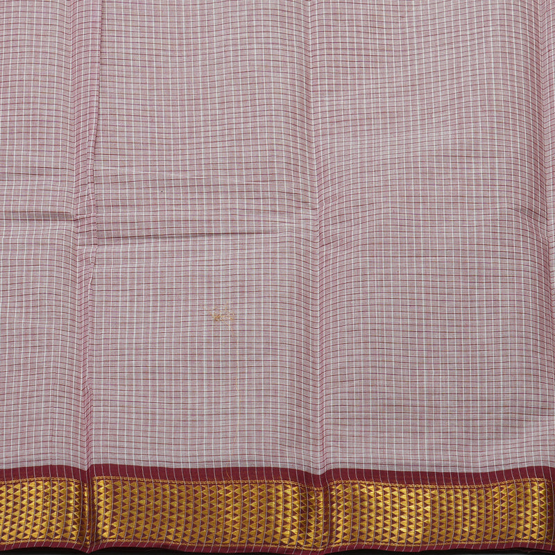 Hayagrivas Handloom Pure Cotton saree in Beige with Mild Red HBE87D1-40