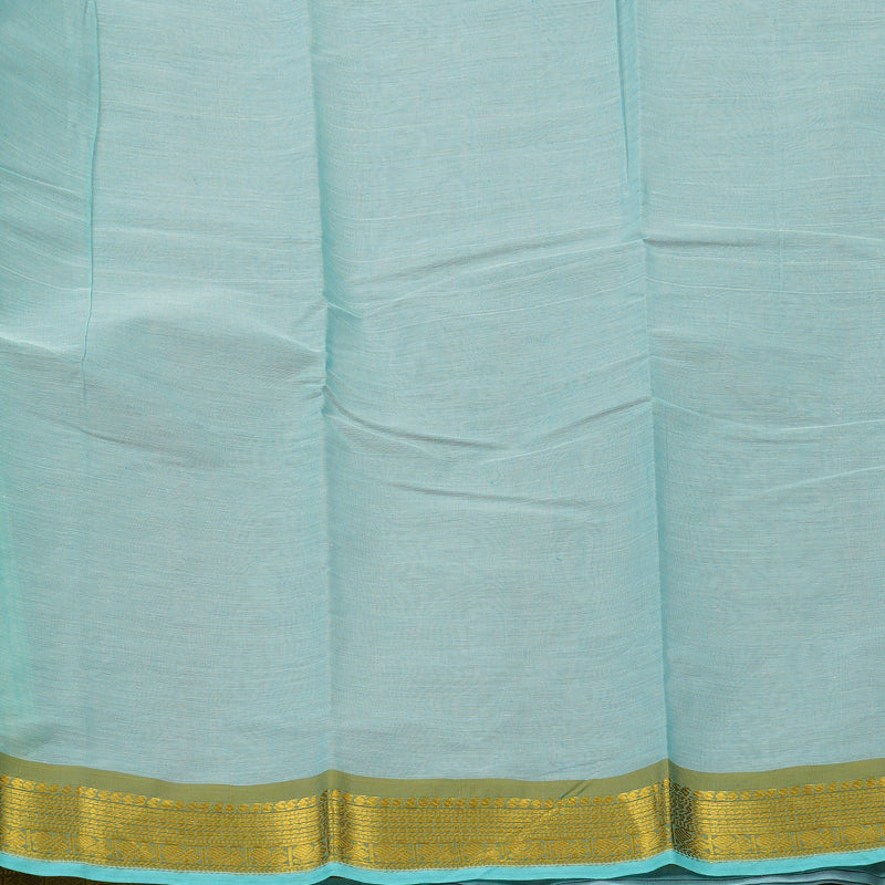 Hayagrivas Handloom Pure Cotton Saree in Subtle Baby Pink with Baby Blue HBE87D1-42